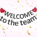 Pre-Strung Glitter Welcome to the Team Banner Welcome Banner Welcome Decorations for Office New Hire Events Corporate Onboarding & Team Building Parties (Black) by Unknown