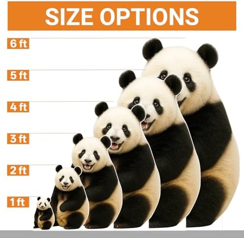 Panda 6FT Life Size Cardboard Cutout, Animal Standup, 1 PC - Image 2