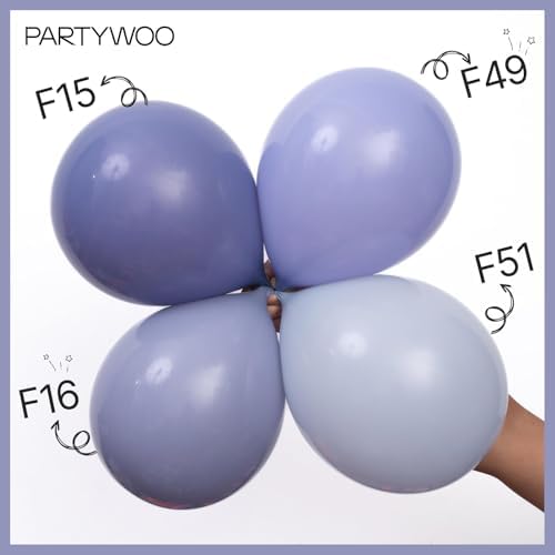 PartyWoo Dusty Purple Balloons 140pcs Lavender Lilac Boho Neutral Color - Image 6
