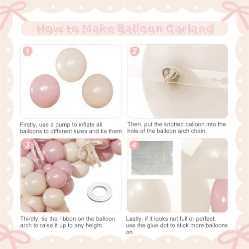 Dusty Pink Balloon Arch Kit for Wedding Baby Shower Birthday Decorations - Image 4