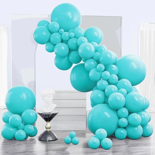 PartyWoo Teal Balloons 140pcs Turquoise Dark Teal Different Sizes by PartyWoo