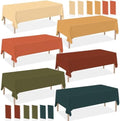 12 Pack Fall Rectangle Plastic Tablecloth, Brown Orange Green by EUVBOKW