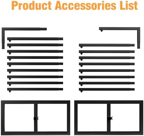 Putros Heavy Duty Backdrop Stand 8ft x 8ft Black Pipe and Drape Backdrop Stand Kit Adjustable Metal Backdrop Sand for Wedding Photobooth Exhibition Decoration - Image 5