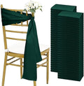 fani 60 PCS Satin Chair Sashes, 7x78 Inch, Emerald Green by fani