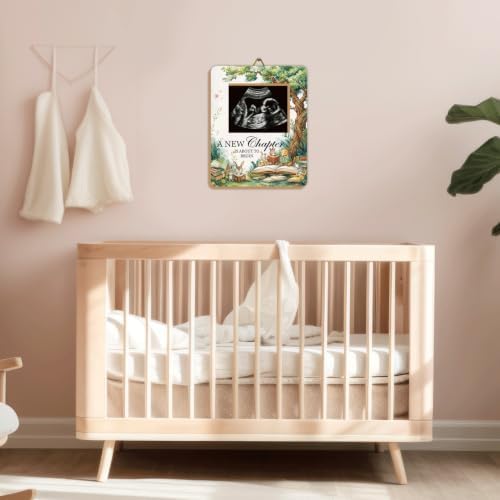Storybook Baby Shower Decor Frame, A NEW Chapter IS ABOUT TO BEGIN Baby Shower Party Supplies, for Expecting Parents-to-Be Keepsake Gifts, Pregnancy Sonogram Frame Keepsake, Gender Reveal Presents - Image 4