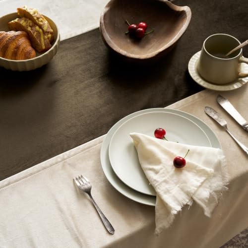 Luxury Beige Velvet Rectangle Tablecloth: Vintage Champagne Table Cloth - Image 2
