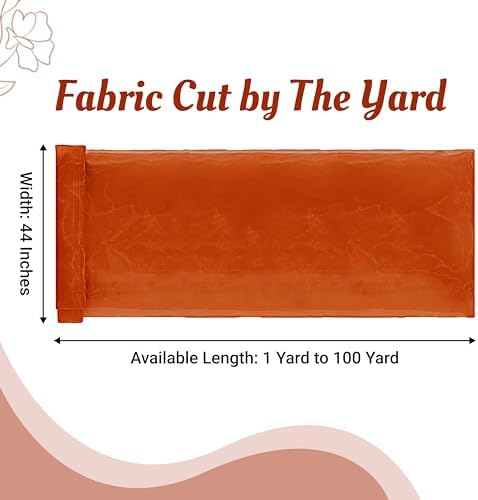 20 Yard Organza Fabric 44" Wide for Wedding Event Décor - Orange - Image 2