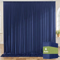 30ft x 10ft Wrinkle Free Navy Blue Backdrop Curtains for Parties, 6 Panels 5x10ft Silky Polyester Photo Backdrop Drapes for Wedding Birthday Graduation Photography Party Background Stand by ENJOYYOURPARTY