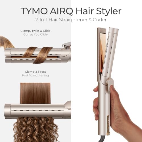 TYMO AIRQ Dual-Size Airflow Flat Iron Hair Straightener and Curler 2 in 1 - Image 2