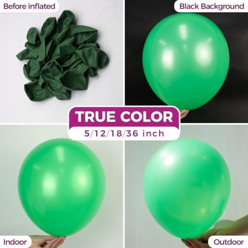 Bezente Green Giant Latex Round Balloons 36 Inch 8 Pack - Image 2