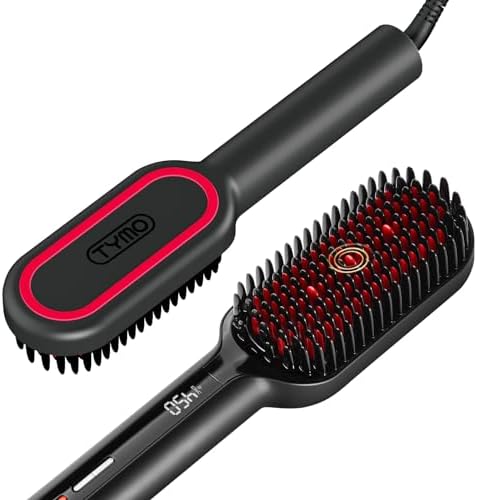 TYMO Hair Straightener Brush - Ionic Plus Straightening Brush for Women by TYMOFashionTech