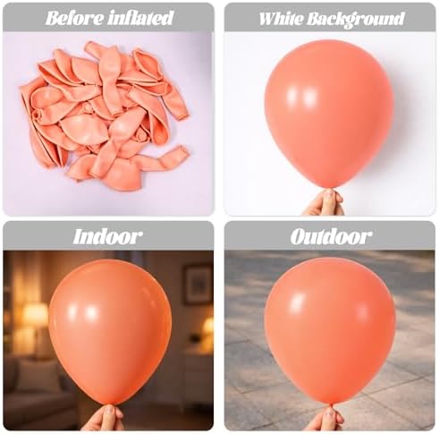 Voircoloria 130pcs Peach Balloons Garland Arch Kit, 18 12 10 5 Inch - Image 3
