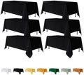 Fitable 6 Pack Black Tablecloths for Rectangle Tables, 70 x 120 Inch by Fitable
