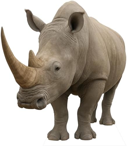 Rhinoceros 5FT Life Size Cardboard Cutout, 1 PC by DP+BOUTIQUE