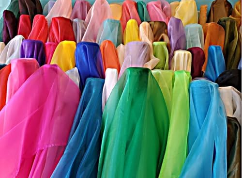 5 Yard Organza Fabric 44" Wide for Wedding Event Décor - Blue - Image 6