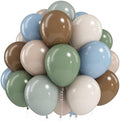 Sage Green Blue Brown Balloons, 60PCS Dinosaur Safari Wild Party Balloon by Jobkoo