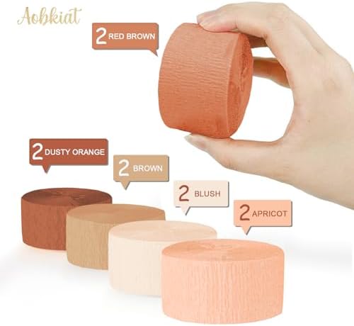 AOBKIAT Fall Party Streamers Decorations for Baby Shower,Crepe Paper - Image 4