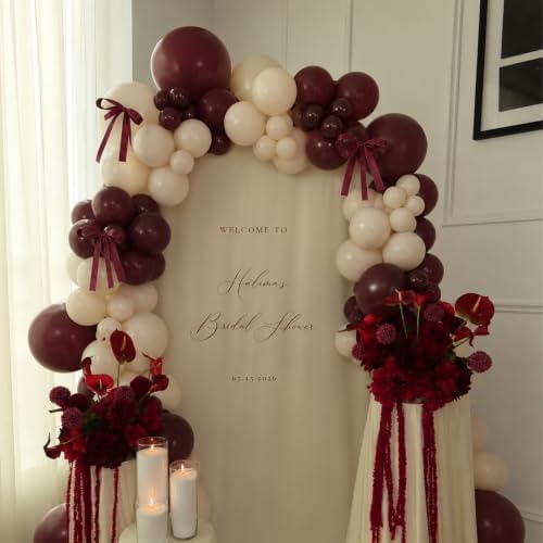 Burgundy White Balloon Arch Kit for Birthday Decor - Image 7