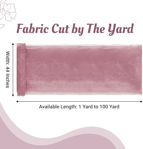 100 Yard Organza Fabric 44" Wide for Wedding Event Décor - Blush Pink - Image 2