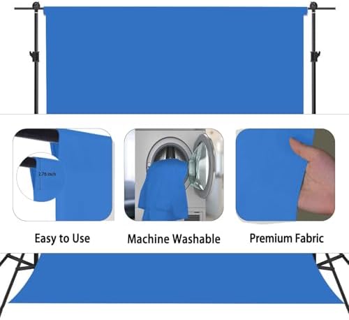 Royal Blue Photography Backdrop for Photoshoot, Fabric 8x10ft - Image 6