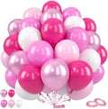 Pink Balloons, 50 Pcs Rose Pink White for Girls Birthday Baby Shower Party by Saxuxu