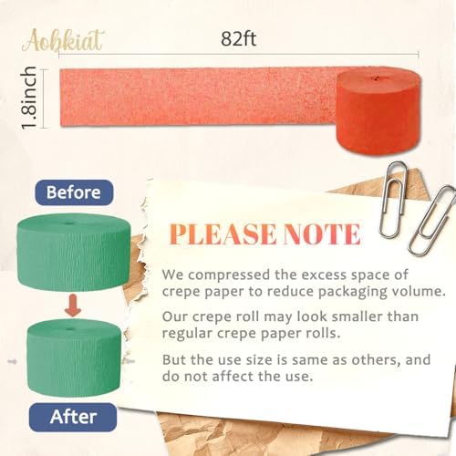AOBKIAT Colorful Streamers Party Decorations,5 Rolls Vintage Rainbow Color - Image 6