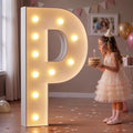 imprsv Large Marquee Letters, 4FT Light Up Letters P Sign for Party Decor by Letsmakeitimpressive