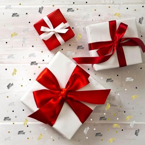 Black Gold Birthday Confetti Star Circles Shape Table Scatters Confetti for Birthday Decorations Party Supplies Sets - Image 7
