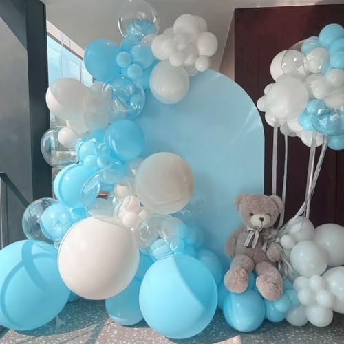 Voircoloria 66pcs Pale Aqua Blue Latex Party Balloons, 12inch - Image 4