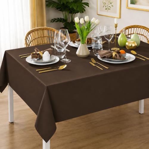 12 Pcs Fall Plastic Tablecloths, Yellow Orange Green Coffee - Image 5