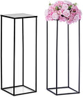 NUPTIO Black Vases Wedding Centerpieces, Geometric Stand, 31.5" Tall, 2 Pcs by Nuptio