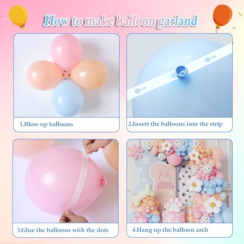 190Pcs Blue Balloon Garland Arch Kit,Dog Paw Birthday Party Decorations - Image 4