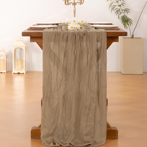 Cheesecloth Table Runner Fall Boho Wedding Birthday Party Home Decor - Image 3
