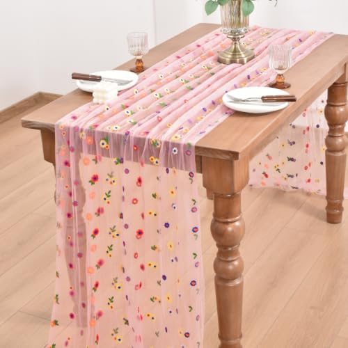 3 Pack Flower Table Runner Floral Daisy Fall Wedding Birthday Party Decor - Image 5