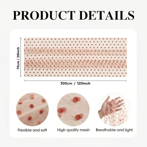 Artoid Mode Beige Gauze Flocking Caramel Dots Table Runner 10FT,Seasonal Sheer Dining Table Decor for Wedding Anniversary Holiday Birthday Home Party - Image 6