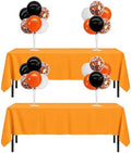 TONIFUL 4 Set Black Orange White Balloon Stand Centerpieces with Tablecloth by TONIFUL