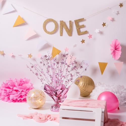 24 Pack Pink Metallic Foil Spray Centerpiece Star Table Decoration Burst Table Centerpieces for Birthday New Year Wedding Anniversary Graduation Party Supply (Pink) - Image 6