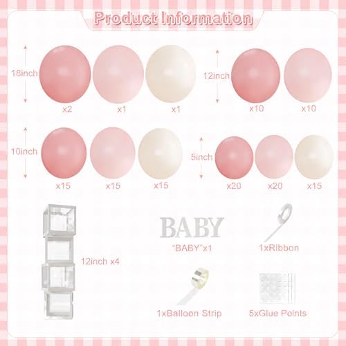 CROSSFINGERS Pink Baby Shower Decorations for Girls - Image 2