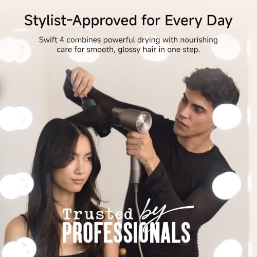 Laifen Swift 4 High-Speed Ionic Hair Dryer with Diffuser, Polished Platinum - Image 2