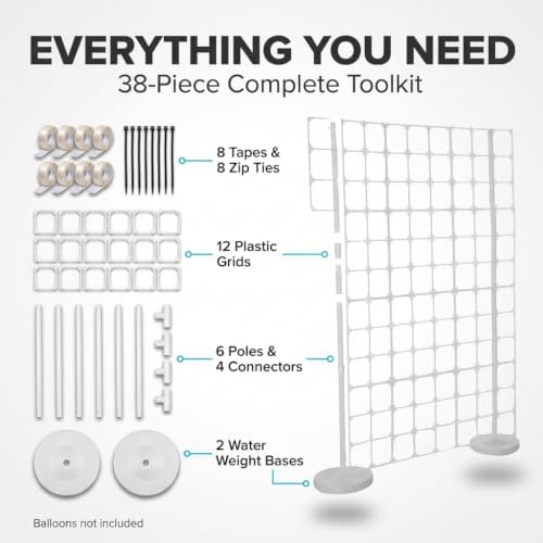 Balloon Grid Backdrop Kit Stand - Clear 4-ft Freestanding Pack of 1 - Image 2