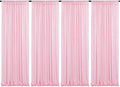 Pink Sequin Backdrop Curtains-4 Panels 2FTx8FT Pink Backdrop for Valentines Day, Glitter Party Decorations Background Drapes for Wedding Birthday Anniversary Graduation Photo Booth Decor by SoarDream