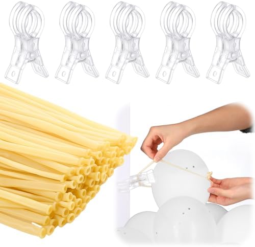 Amyhill 5 Pack 3.5 Inch Balloon Arch Clips 50 Pcs 260 Long Balloons Kit by Amyhill