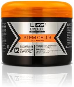 Liss Expert Stem Cells Smoothing Treatment – Organic Keratin & Argan Oil – for Frizz-Free Repair & Shine – Professional Straightening(250 ml-Shoulder Length) by LissExpertProfessional