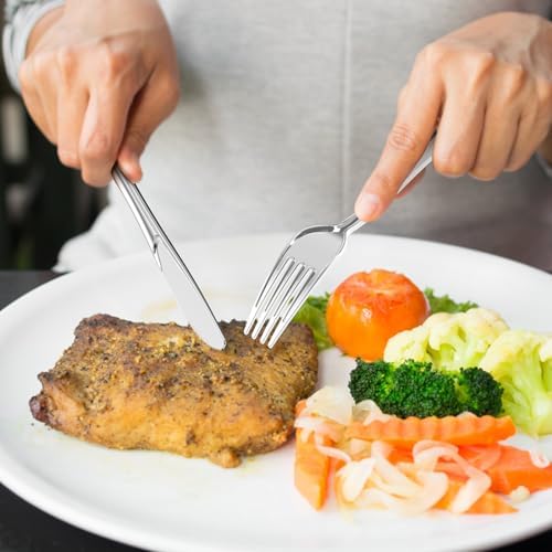 Dealusy 200 Count Heavy Duty Silver Plastic Silverware - Image 5