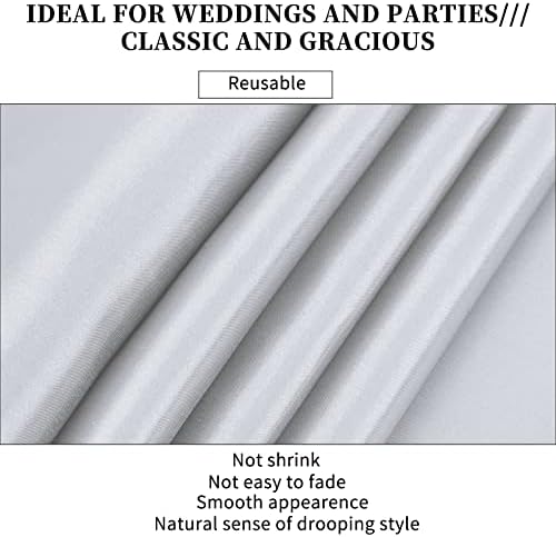 10-Pack Silver 12 x 108 inche Long Premium Satin Table Runner - Image 4