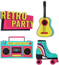 Honoson 4 Pcs 24.4" x 26.6" Large Back to 80s 90s Party Decoration Cardboard Cutouts, Retro Radio Boombox Backdrop Yard Signs for Hip Hop Music Birthday Party Supplies Vintage Photo Booth Props by Honoson