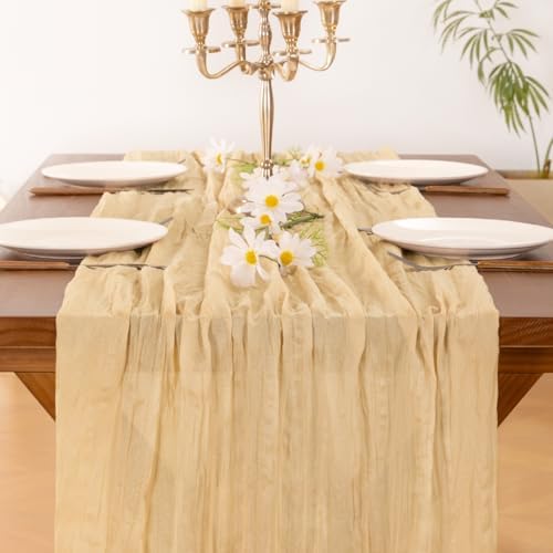 Cheesecloth Table Runner Fall Boho Wedding Birthday Party Home Decor - Image 5