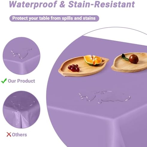 QZYL 4 PCS Plastic Table Cloth Disposable, 54x108 Inches Leakproof Rectangle Tablecloth, Heavy-Duty for Restaurant Party Decorations, Outdoor Picnic Tablecloth Congratulations Decorations​ - Image 3