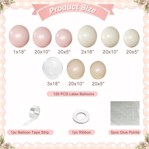 Dusty Pink Balloon Arch Kit for Birthday Decorations - Image 6