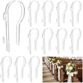 moonoom 12 Pcs Wedding Church Pew Clips, Ceremony Aisle Chair Hangers, Wedding Pew Bow Hooks for Ceremony Banquet Party Receptio Bow Garland Wreath Flowers Holder by moonoom